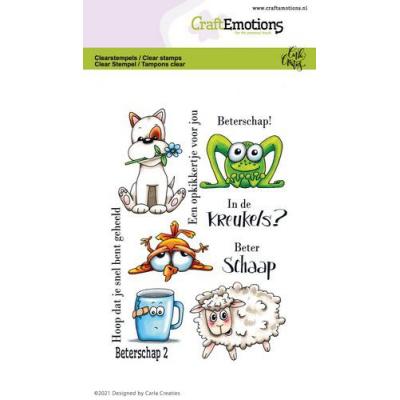 CraftEmotions Carla Creaties Clear Stamps - Gute Besserung Tiere
